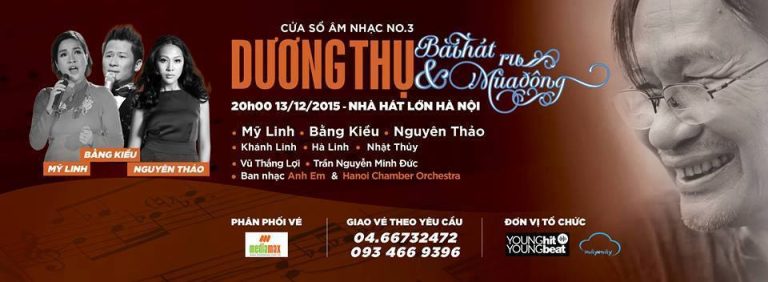 Bằng Kiều, Mỹ Linh, Nguyên Thảo hợp sức hát nhạc Dương Thụ